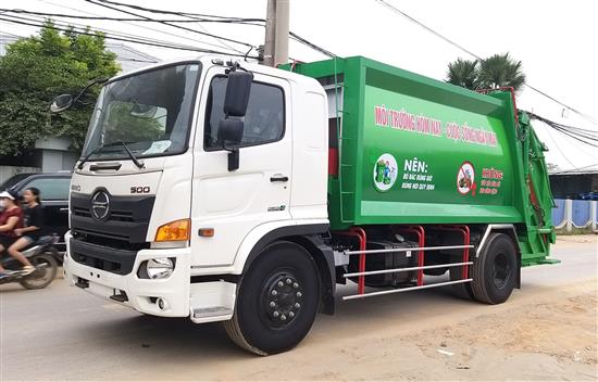 Xe cuốn ép rác Hino 15 khối